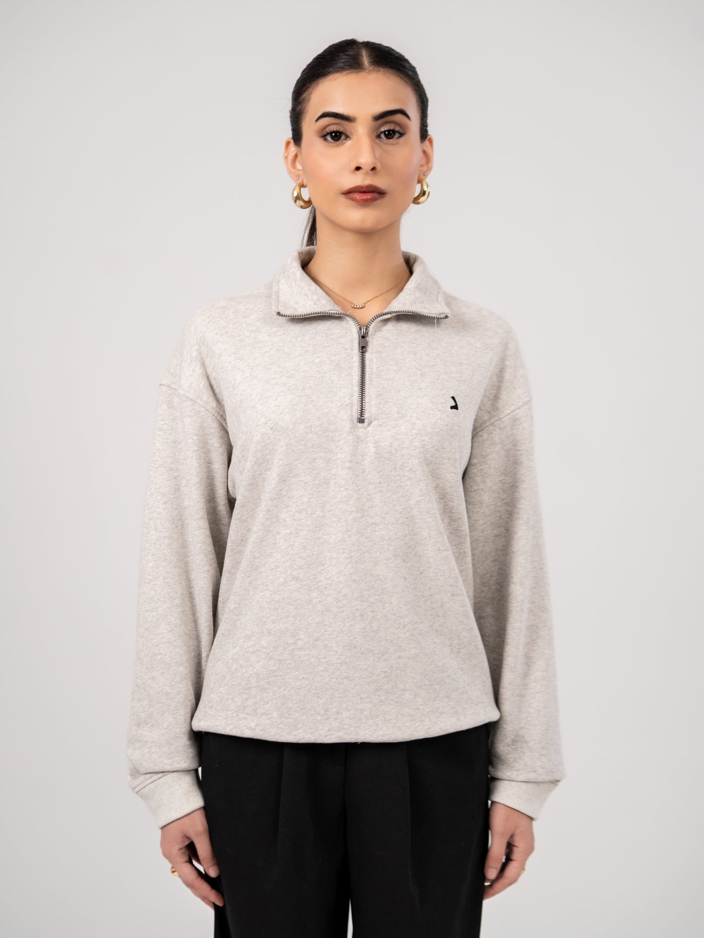 QUARTER NECK ZIPPER - WOMEN