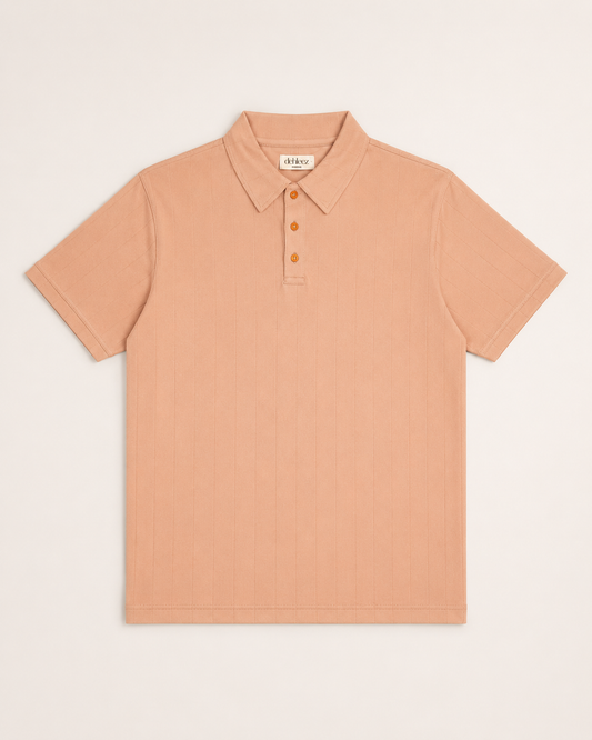 Peach Drop Needle Polo