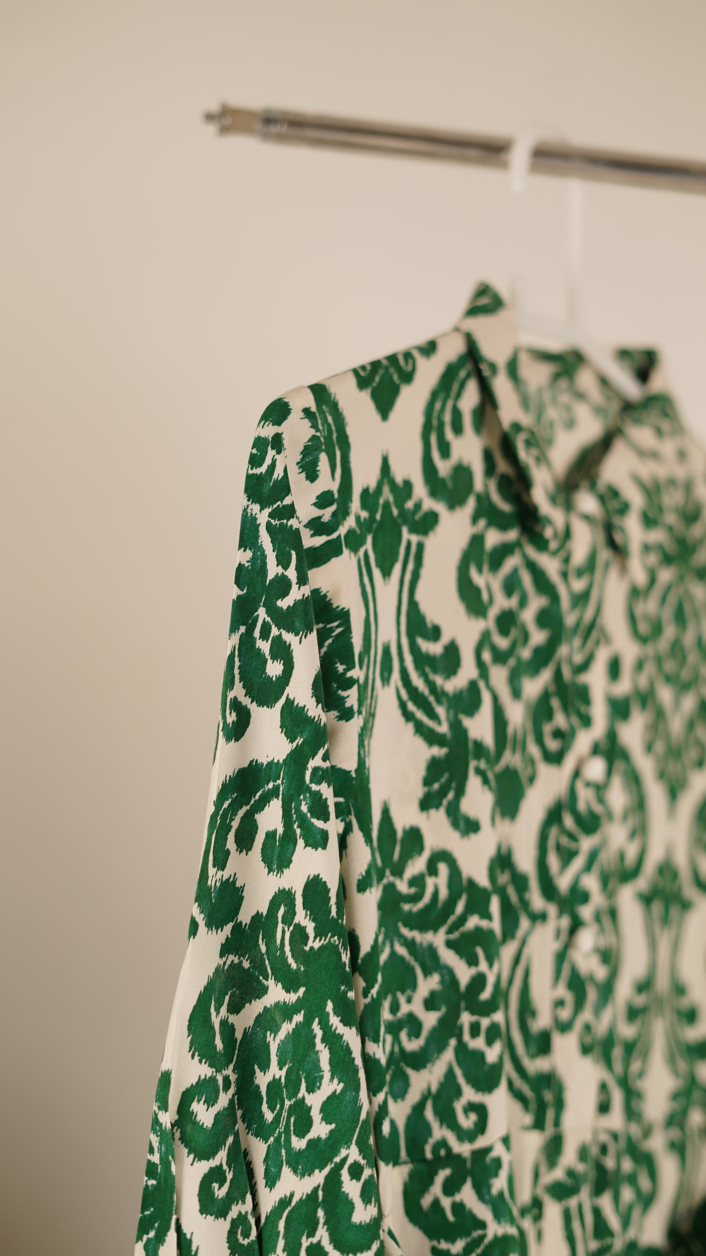 Damask Printed Long Dress