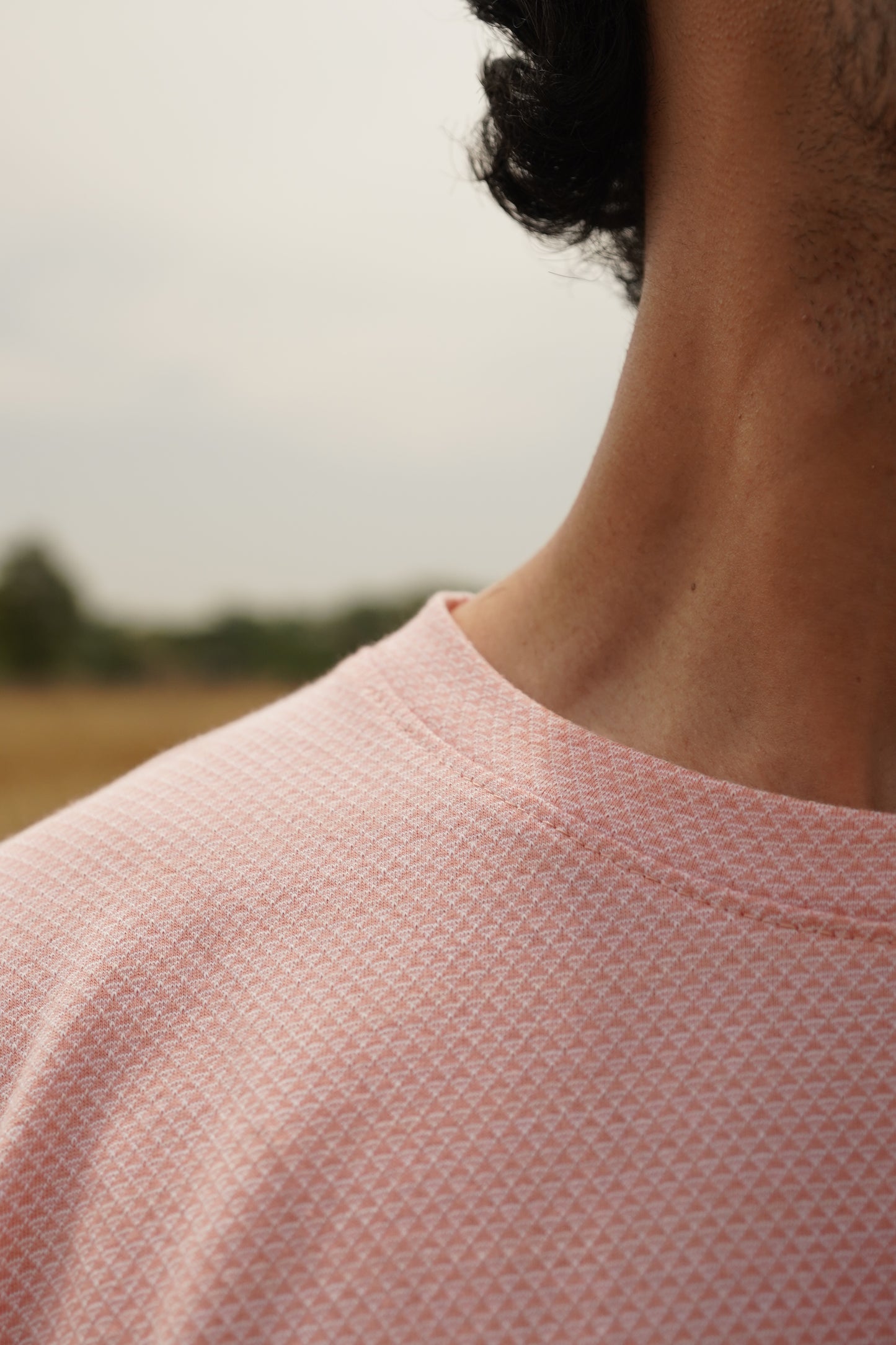 Pink Boucle Drop Tee
