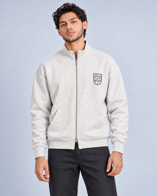 The Heritage Full-Zip Jacket — Heather Grey