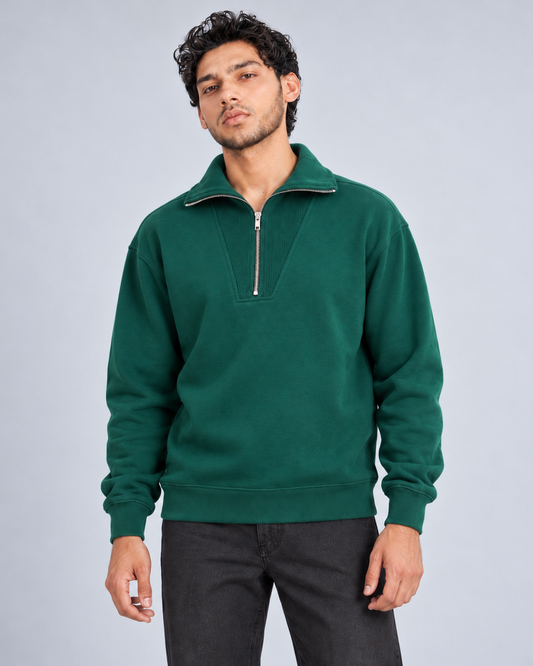 The Essential Quarter-Zip — Forest Green
