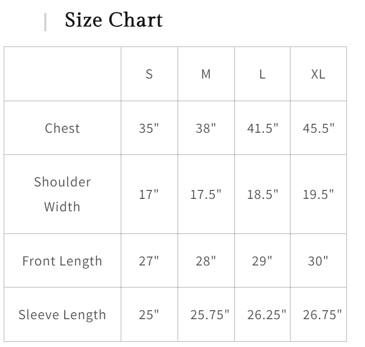 Size Guide