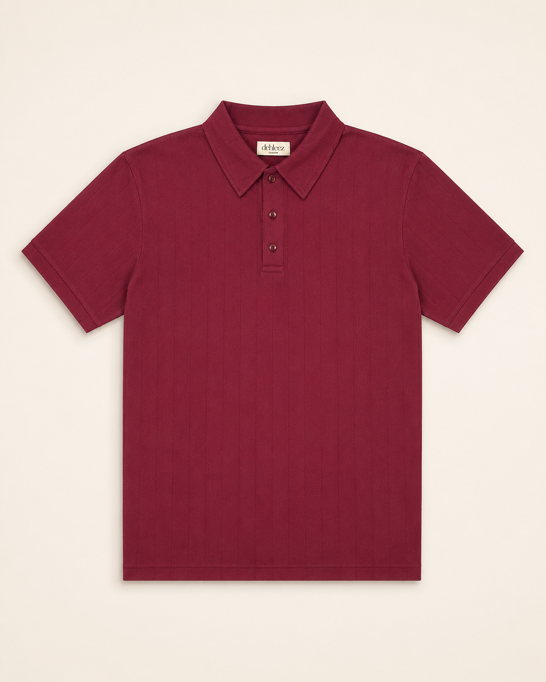 Maroon Drop Needle Polo