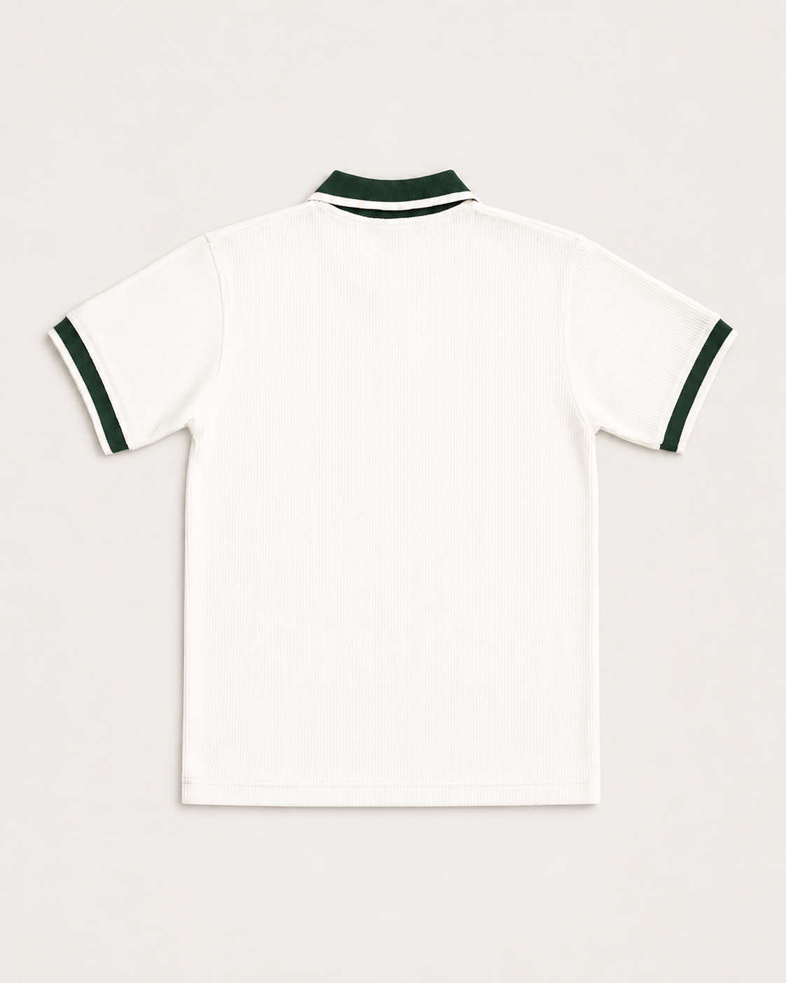 White Contrast Knit Polo