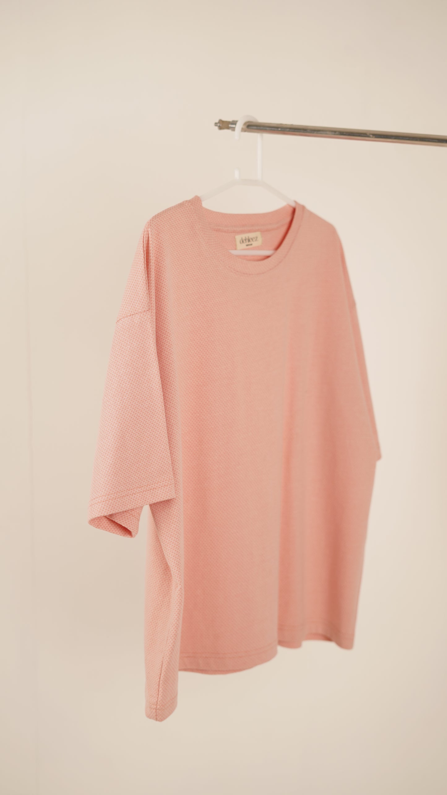 Pink Boucle Drop Tee