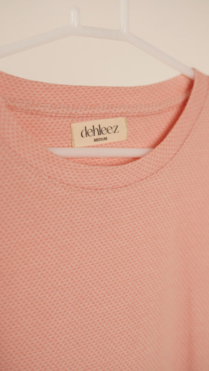 Pink Boucle Drop Tee