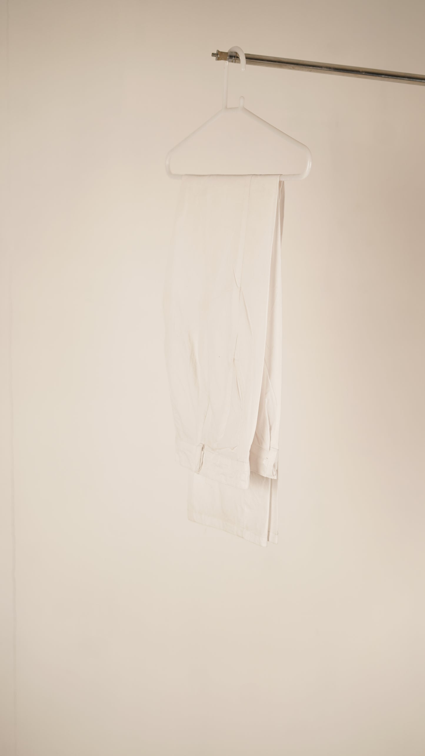 White Straight Fit Pant
