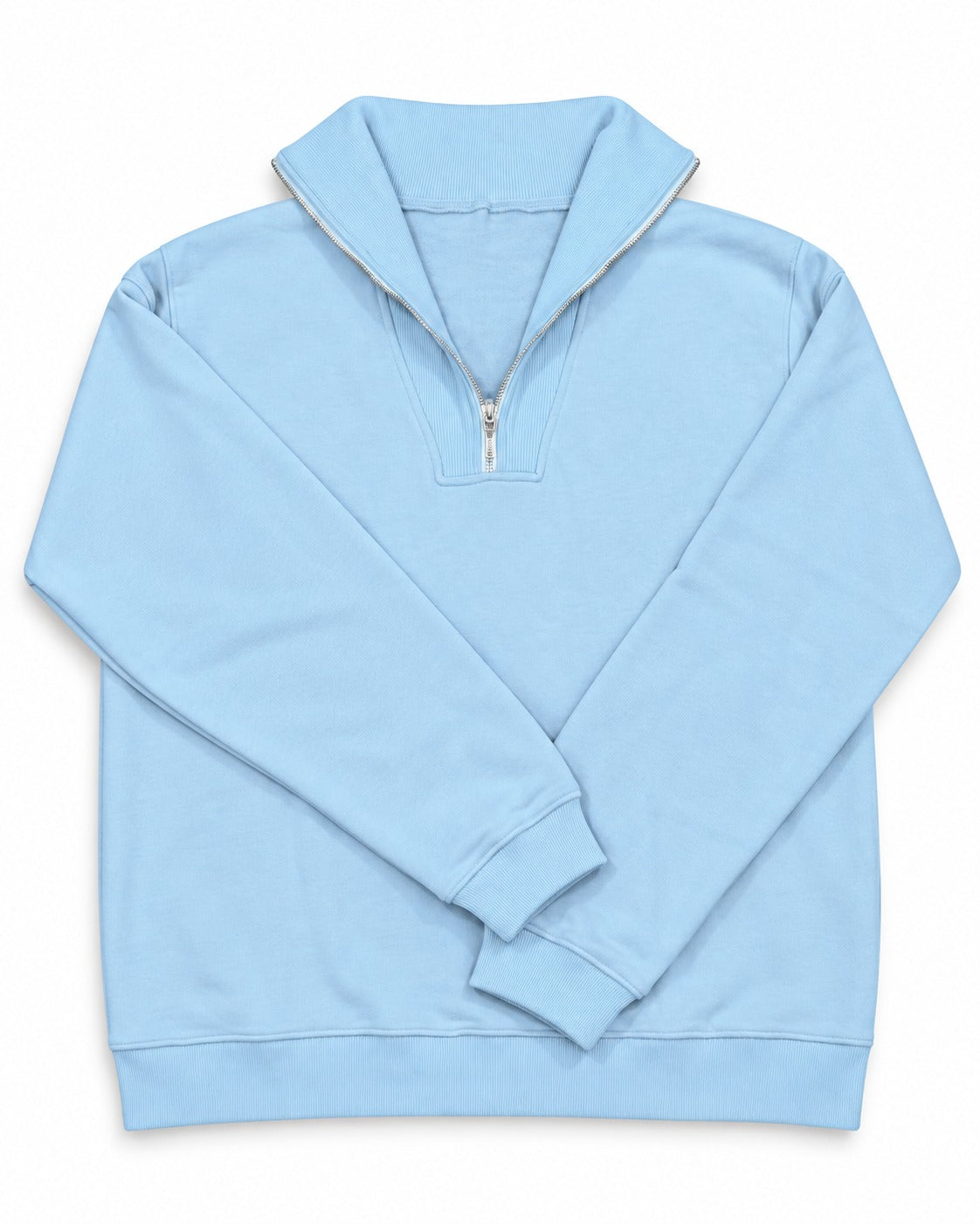 The Essential Quarter-Zip — Powder Blue