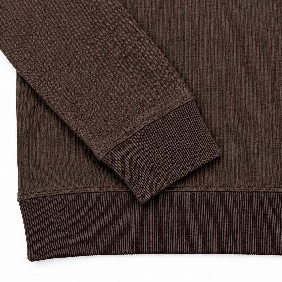 The Johnny Waffle Knit Polo — Mocha Brown
