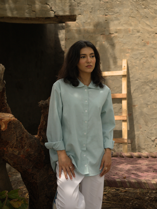 Sage Textured Relaxed Shirt