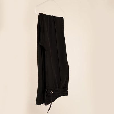 Black Loose Fit Casual Trouser
