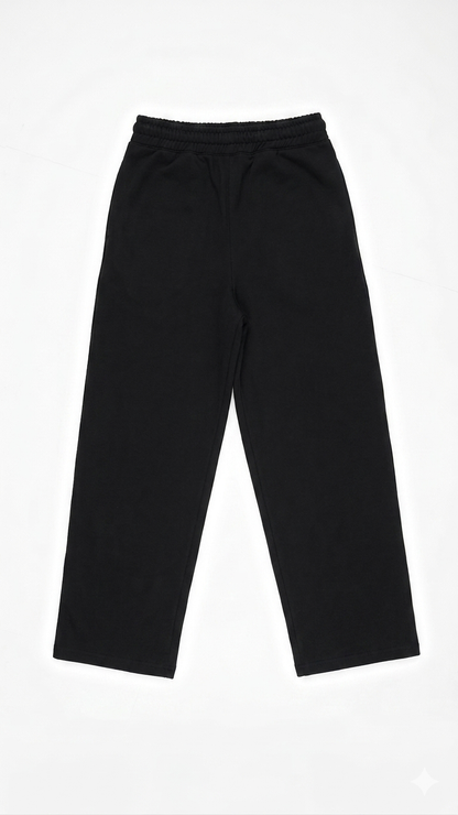 Black Loose Fit Casual Trouser