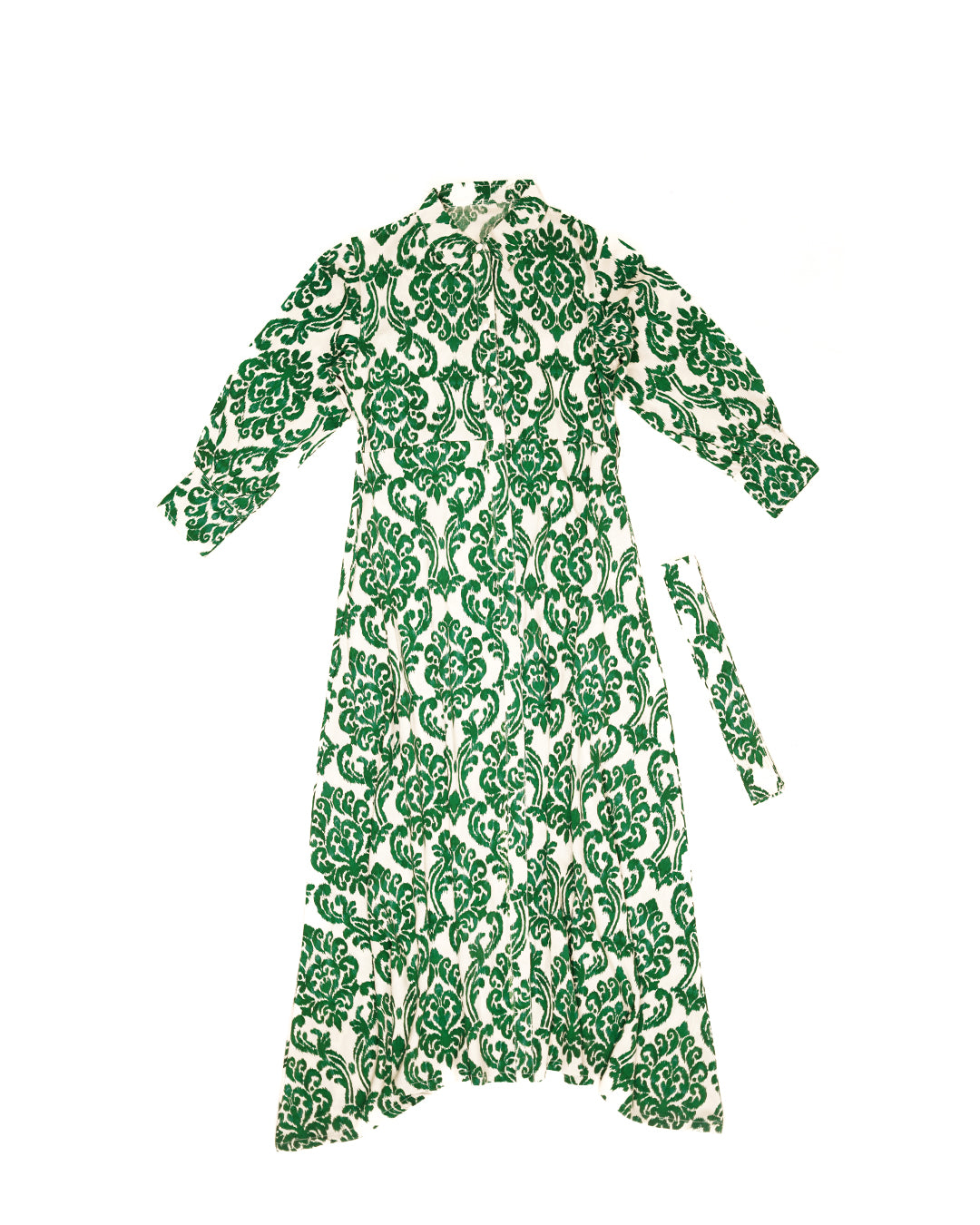 Damask Printed Long Dress